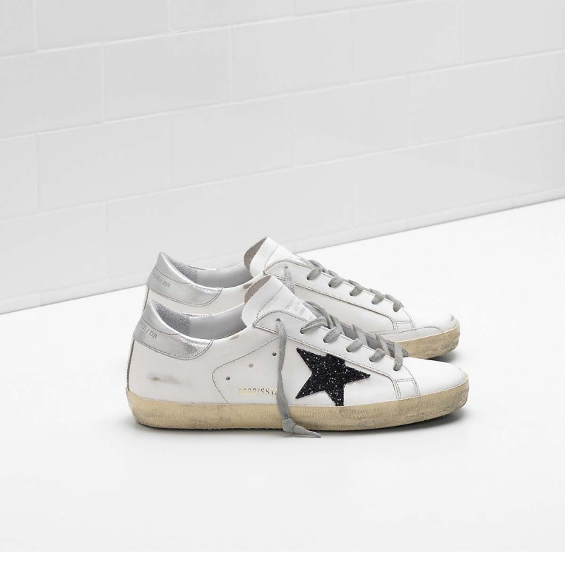 Golden Goose Super Star Sneakers White Black Sequins Women